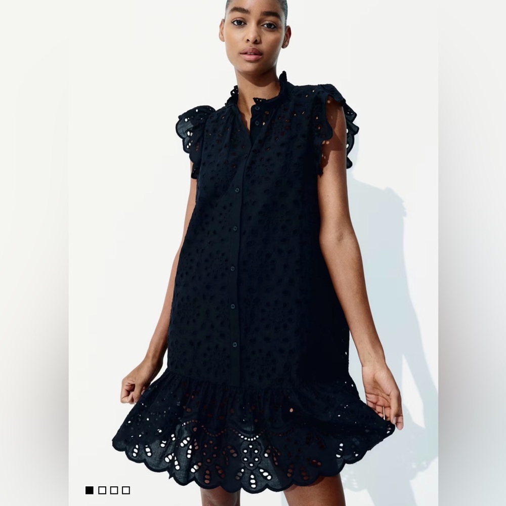 H&M EYELET EMBROIDERY DRESS.